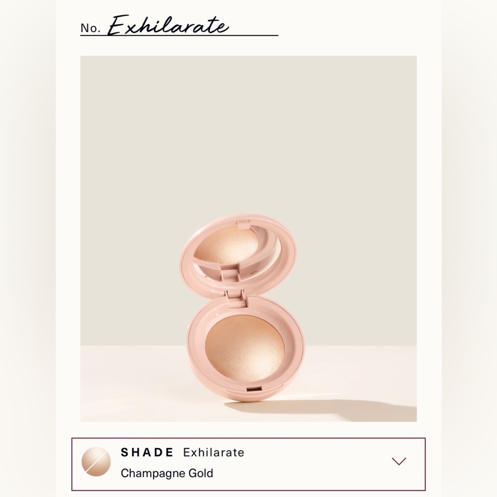Rare beauty positive light silky touch highlighter in Exhilarate.
